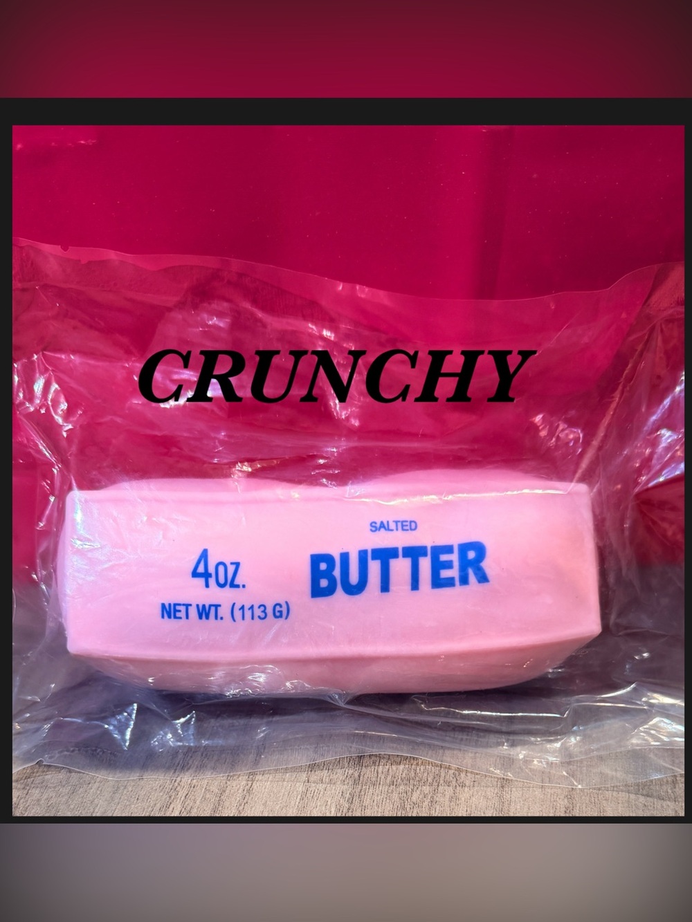 Authentic CRUNCHY 4oz Butter Squishy-Pink